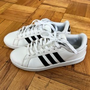 Adidas Grand Court White and Black Sneakers